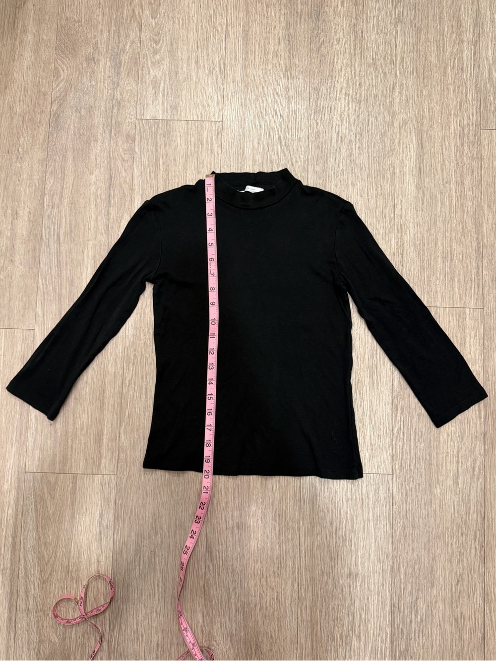 Zara Black Long Sleeve Mock Neck Top